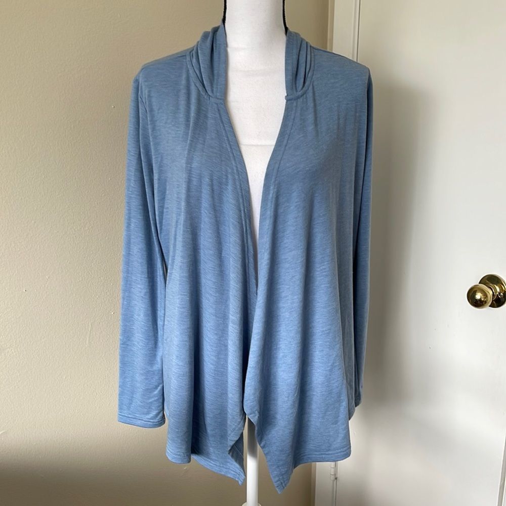 Victoria’s Secret Light Blue open front Cardigan with hoodie size S